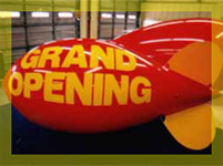 11ft blimp - Halloween logo balloons available